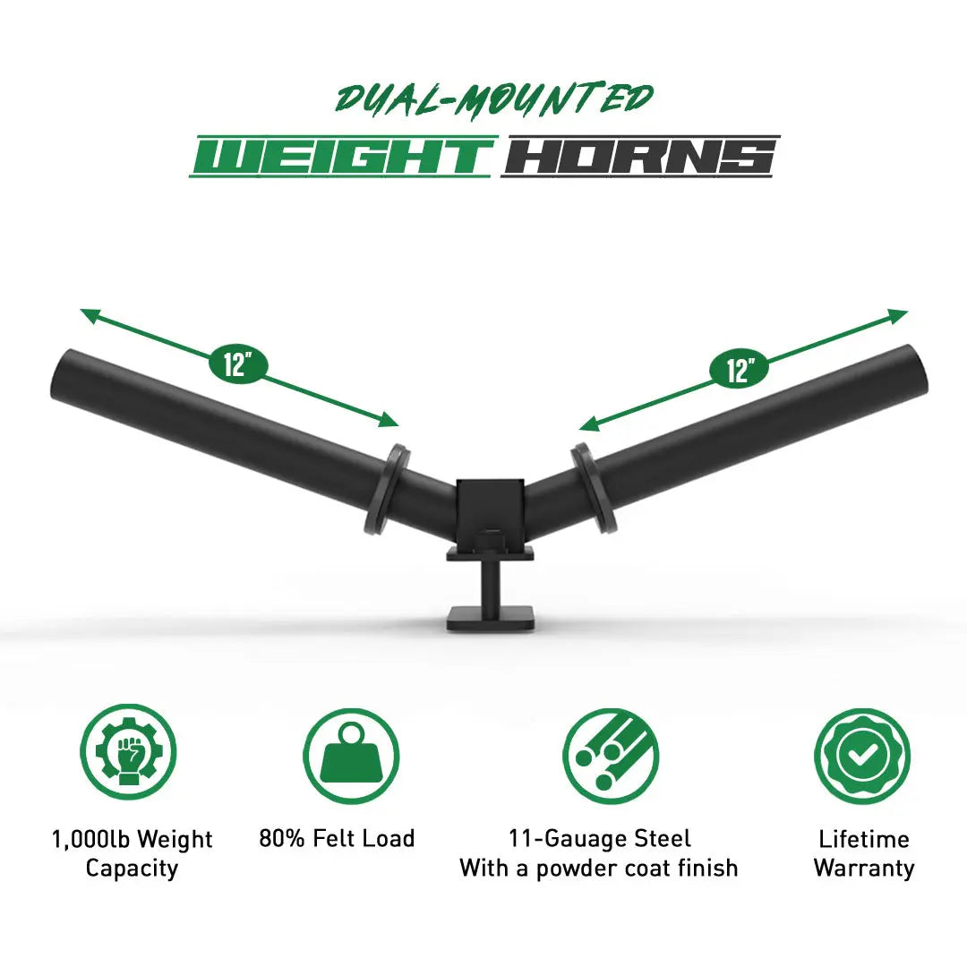 Dual Mounted Weight Horns 3 Dual Mounted Weight Horns