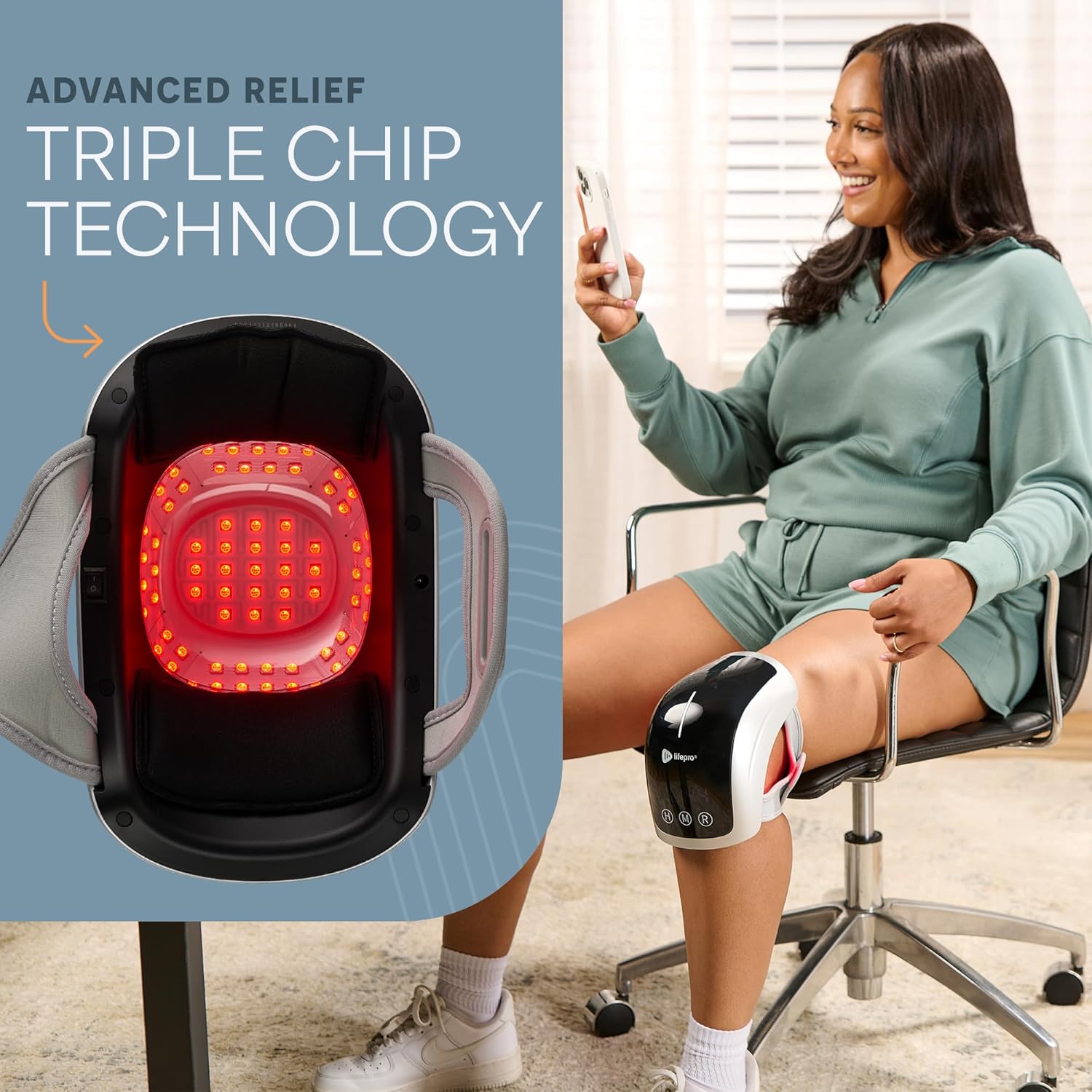BioRecover Pro Light Therapy Knee Massager with Heat 6 BioRecover Pro Light Therapy Knee Massager with Heat
