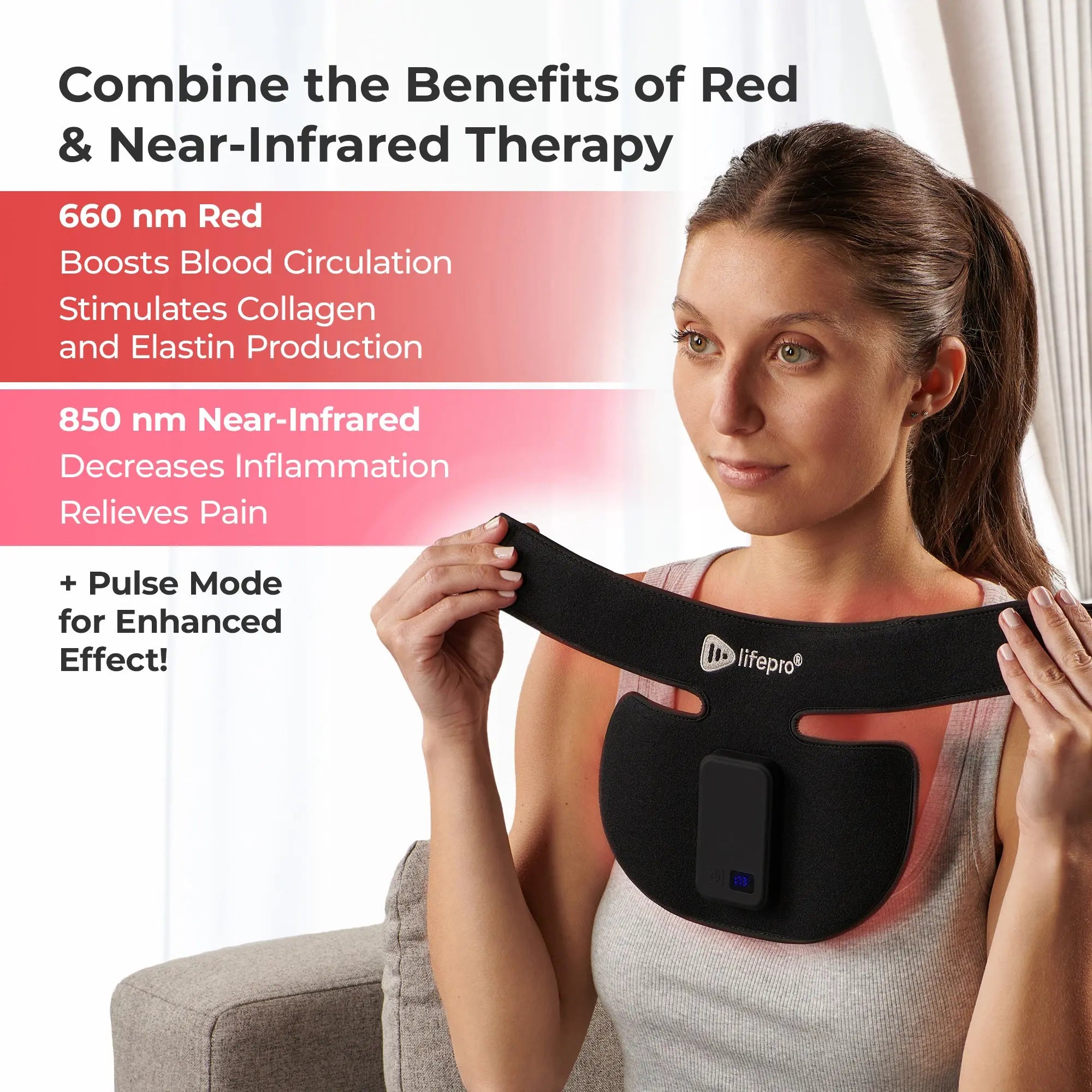 Luminova™ Pro Red Light Therapy Neck Device 9 Luminova™ Pro Red Light Therapy Neck Device
