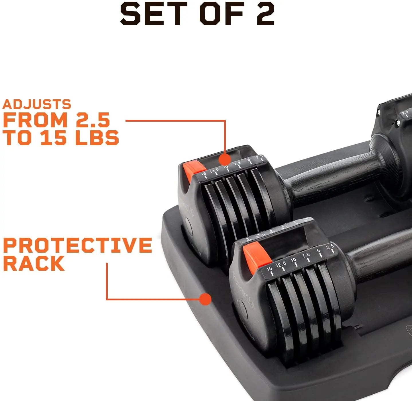 PowerUp Adjustable Dumbbells 3 PowerUp Adjustable Dumbbells