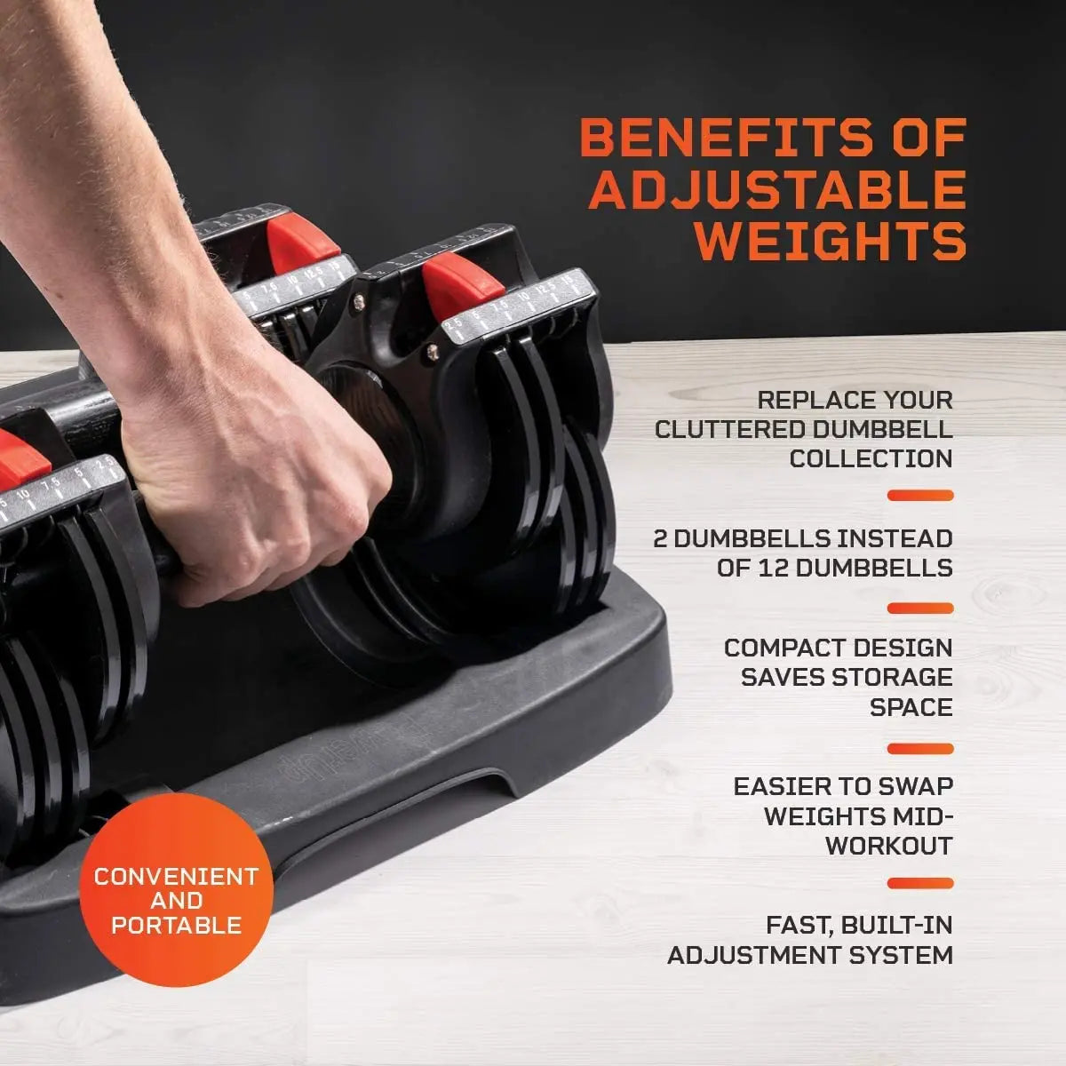 PowerUp Adjustable Dumbbells 5 PowerUp Adjustable Dumbbells